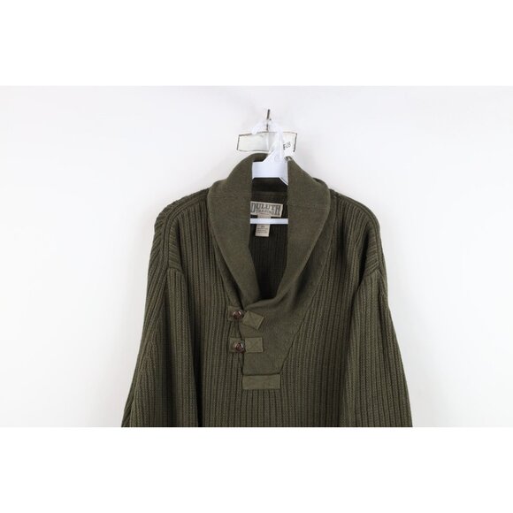 Duluth Trading Co Mens 2XL Wool Blend Ribbed Knit High Neck Military Sweater - Picture 2 of 11